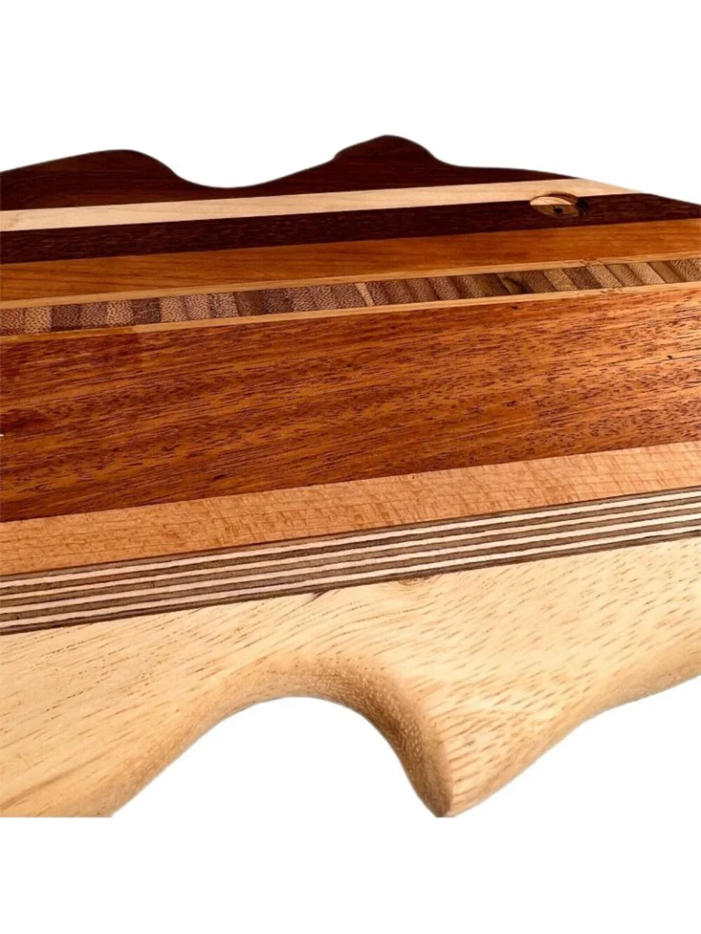 Handmade Inlaid Fish Cutting Board Hard Wood Charcuterie Cheese